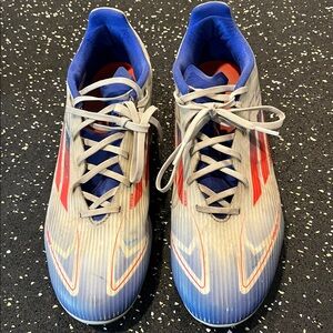 Adidas Men’s F50 Soccer Cleats - size 10 preowned White/Blue